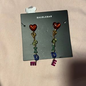 BaubleBar  Spelled PRIDE Earrings ( Unworn) | Some has the backs some do not|